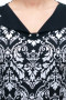 Блуза "Олси" 1710012 ОЛСИ (Черный/белый узор)